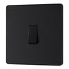 BG Evolve Matt Black 1 Gang 20A 16AX Intermediate Light Switch PCDMB13B with 25mm Steel Back Box