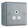 BG MC529 Metal Clad | 1 Gang 5A Unswitched Round Pin Socket