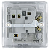 BG Nexus Polished Chrome 13A Neon Switched Fused Connection Unit NPC52 with 35mm Steel Back Box