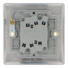 BG Nexus Metal Antique Brass 20A 16AX 2 Way Double Light Switch NAB42 with 25mm Steel Back Box