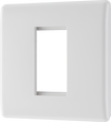 BG 8EMS1 Round Edge | White | 1 Module Square Euro Module Front Plate