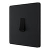 BG Evolve Matt Black 1 Gang 20A 16AX 2 Way Light Switch PCDMB12B with 35mm Steel Back Box
