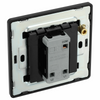 BG Evolve Black Chrome 1 Gang 2-Way 20A Edge to Edge Rocker Light Switch | PCDBC12EB