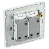 BG Evolve Pearlescent White 2 Gang 2-Way 20A Edge to Edge Rocker Light Switch | PCDCL42EW