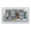 BG Evolve Brushed Steel 45A Switch 13A Switched Socket Cooker Control Unit PCDBS70W with 25mm Steel Back Box