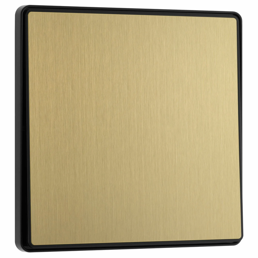 BG Evolve Satin Brass Intermediate 20A Edge to Edge Rocker Light Switch | PCDSB13EB