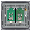 BG Nexus Matt Black Double 1x Co-Axial 1x Satellite Socket NFB65 with 25mm Steel Back Box
