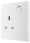 BG 821 Moulded Round Edge | White | 1 Gang 13A 1 Pole Switched Socket