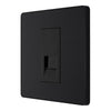 BG Evolve Matt Black 1 Gang Secondary Telephone Socket PCDMBBTS1B with 35mm Steel Back Box