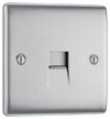 BG NBSBTM1 Nexus Metal Brushed Steel 1 Gang Master Telephone Socket