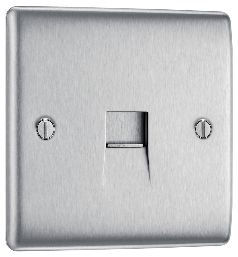 NBSBTM1 Front - This master telephone socket from British General uses a screw terminal connection and should be used where your telephone line enters your property.