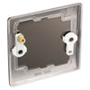 BG Nexus Black Nickel Single Blank Plate NBN94 and 25mm Steel Back Box