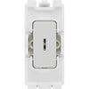 BG R12KY Nexus Grid White 20A 20AX 2 Way 1 Pole Key Switch Module