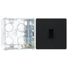 BG Evolve Matt Black 1 Gang 20A 16AX 2 Way Light Switch PCDMB12B with 35mm Steel Back Box