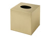 Corby Plymouth Cube Tissue Box Holder in Brushed Brass