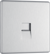 BG Electrical FBSBTM1 Nexus Screwless Flat-Plate Single Master Telephone Socket Brushed Steel