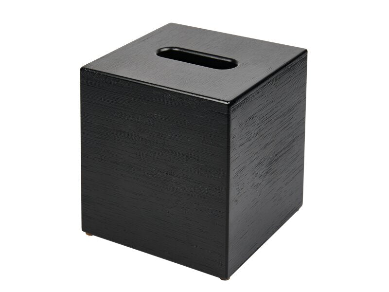 Corby Buxton Cube Tissue Box Cover in Black BUSA Bamboo