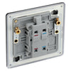 BG Screwless Matt Black 1 Gang 20A DP Neon Switch FFB31 with 35mm Steel Back Box