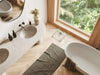 Corby Sandwell Battery Free Digital Bathroom Scales in White/Clear