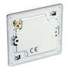 BG Screwless Black Nickel Single Blank Plate FBN94 with 35mm Steel Back Box
