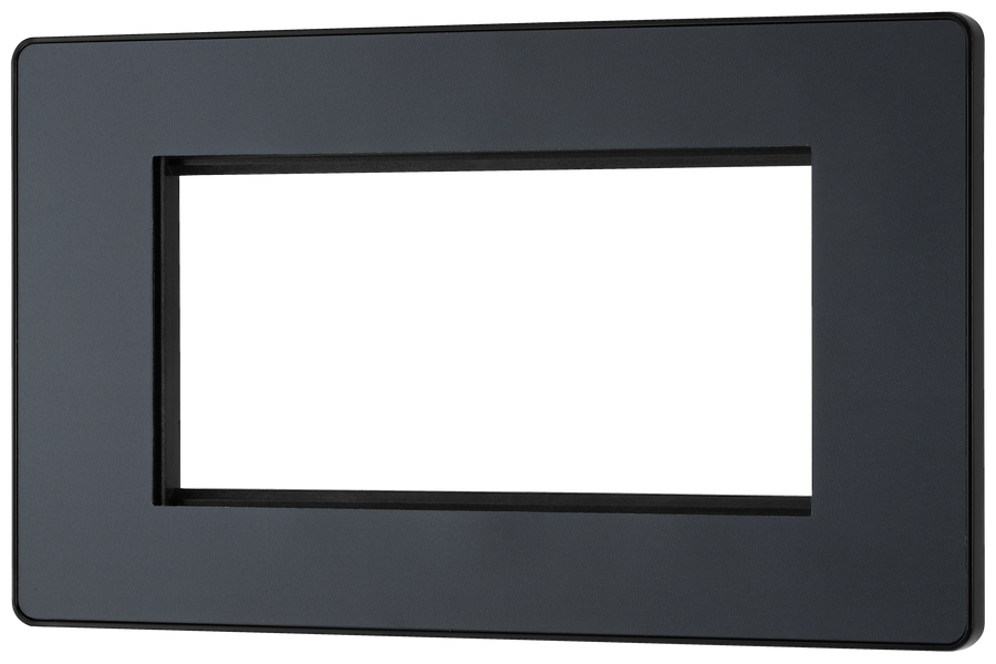 PCDMGEMR4B Front - The Euro Module range from British General combines plates and interchangeable modules so you can configure your own bespoke switches and sockets.