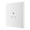 BG Electrical 2A Unswitched Round Pin Socket White & 50mm Pattress Back Box