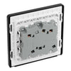 BG Evolve Matt Blue 10A 3 Pole Fan Isolator PCDDB15B with 25mm Steel Back Box