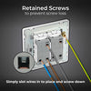 BG Evolve Pearlescent White 2 Gang 2-Way 20A Edge to Edge Rocker Light Switch | PCDCL42EW