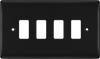 BG RNFB4 Nexus Metal Matt Black 4 Module Grid Front Plate