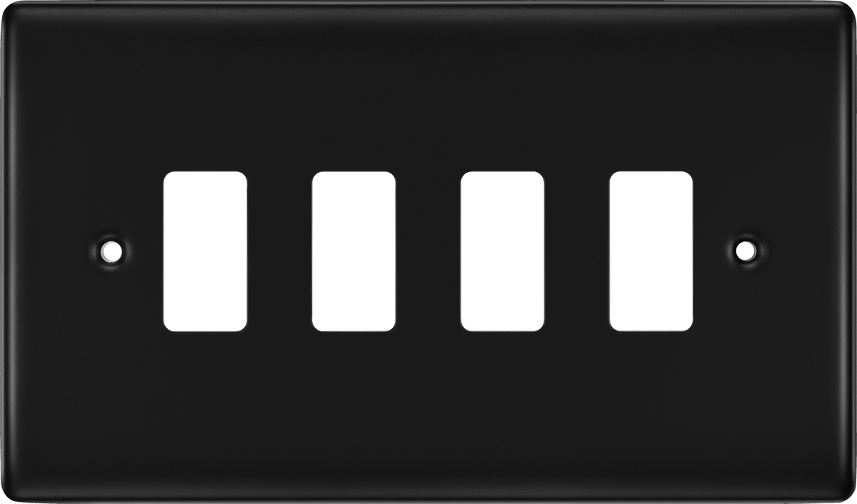 BG RNFB4 Nexus Metal Matt Black 4 Module Grid Front Plate – The ...