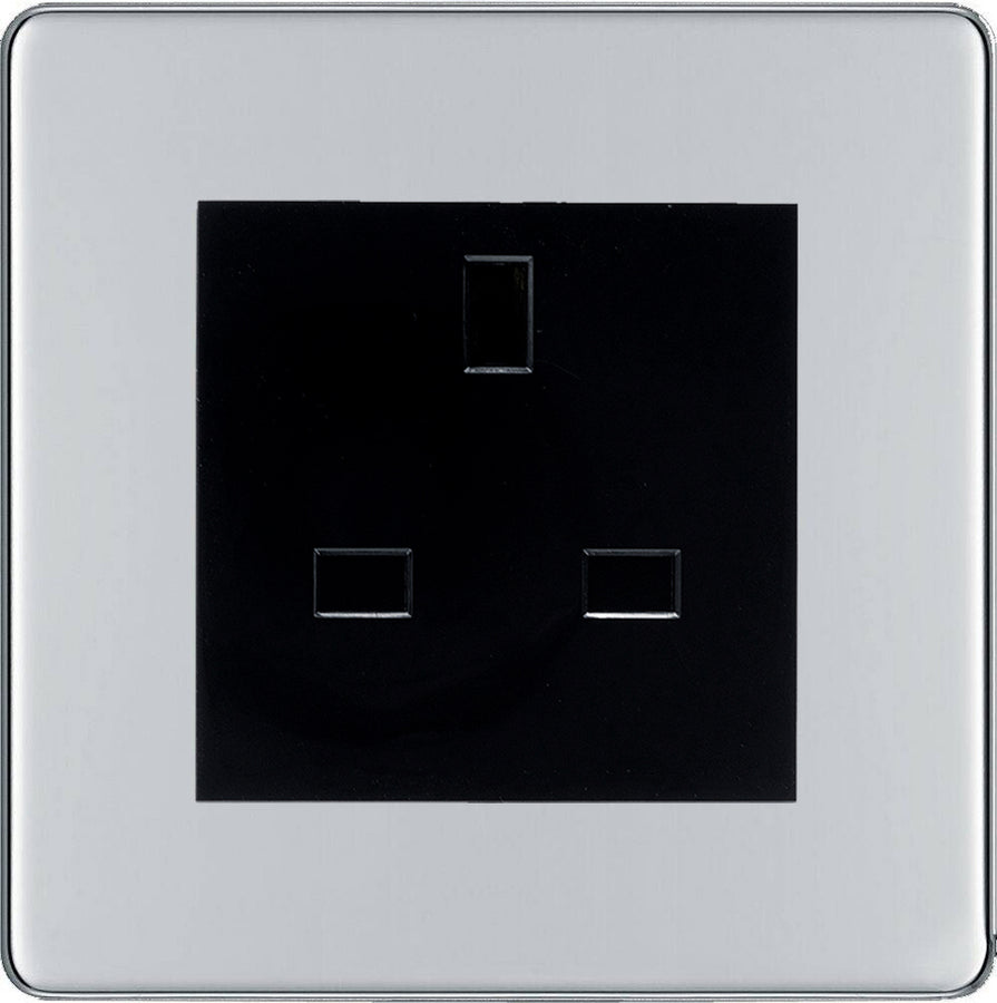 BG Nexus Screwless Polished Chrome 13A Unswitched Socket FPCUSSB