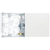 BG Evolve Pearlescent White 1 Gang Single Blank Plate PCDCL94W with 25mm Steel Back Box