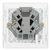 BG Evolve Pearlescent White 13A Flex Outlet Neon Unswitched Fused Connection Unit PCDCL54W with 35mm Steel Back Box