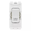 BG RRTDW White 20A DP Appliance Grid Switch Labelled Tumble Dryer