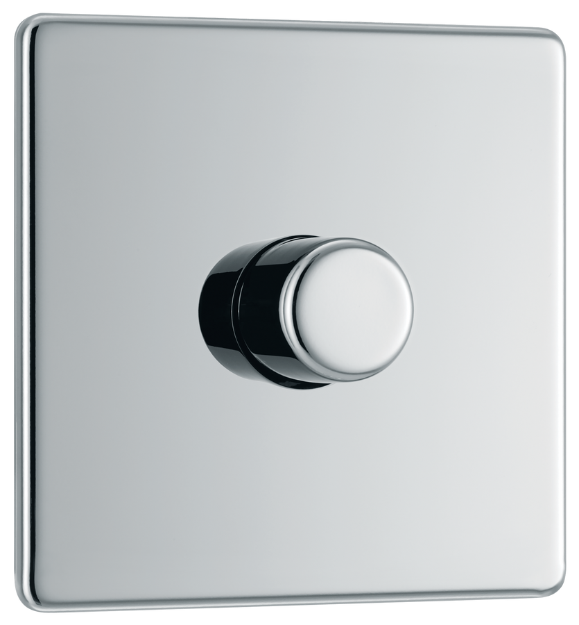 FPC81 Front - This trailing edge single dimmer switch from British General allows you to control your light levels and set the mood. The intelligent electronic circuit monitors the connected load and provides a soft-start with protection against thermal.