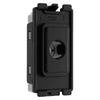 BG RPCDBFLEX Evolve Grid Black 10mm Flex Outlet Module