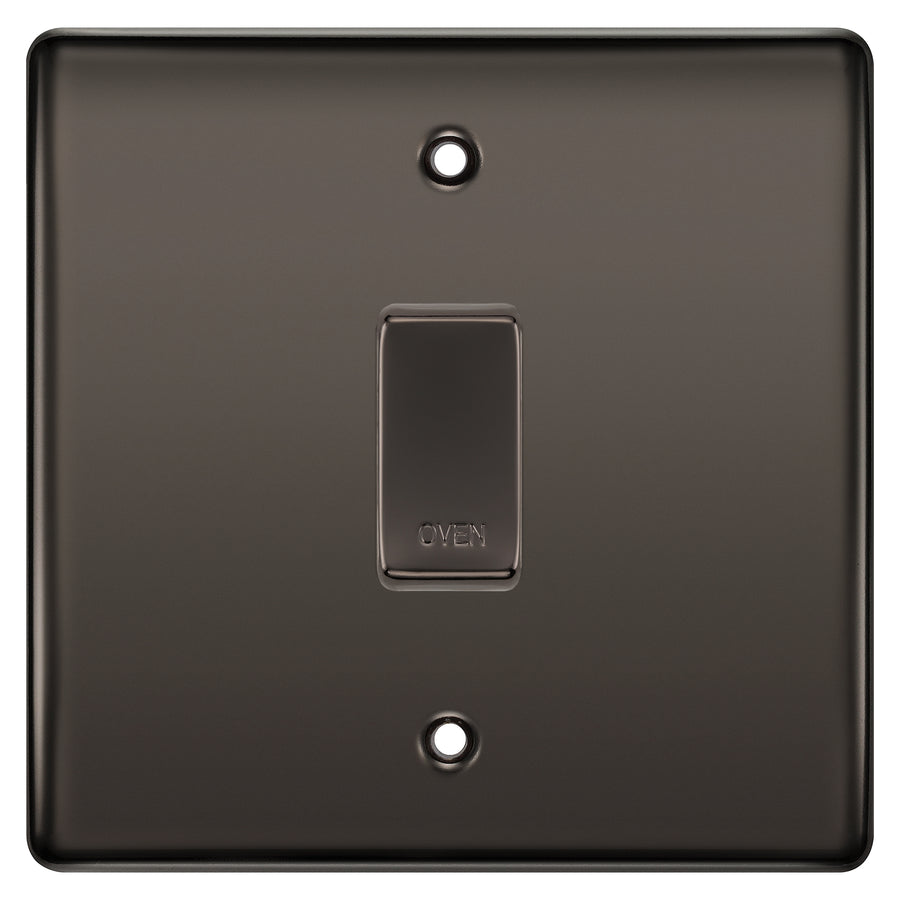 Engraved Utilities Switch BG Black Nickel 1 Gang Engraved Custom Labelled Appliance Grid Switch ...
