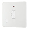 BG Evolve Pearlescent White 13A Flex Outlet Neon Unswitched Fused Connection Unit PCDCL54W with 35mm Steel Back Box