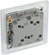 BG Electrical FPC15 Nexus Screwless Flat-Plate Fan Isolator Switch 3 Pole Polished Chrome 10A