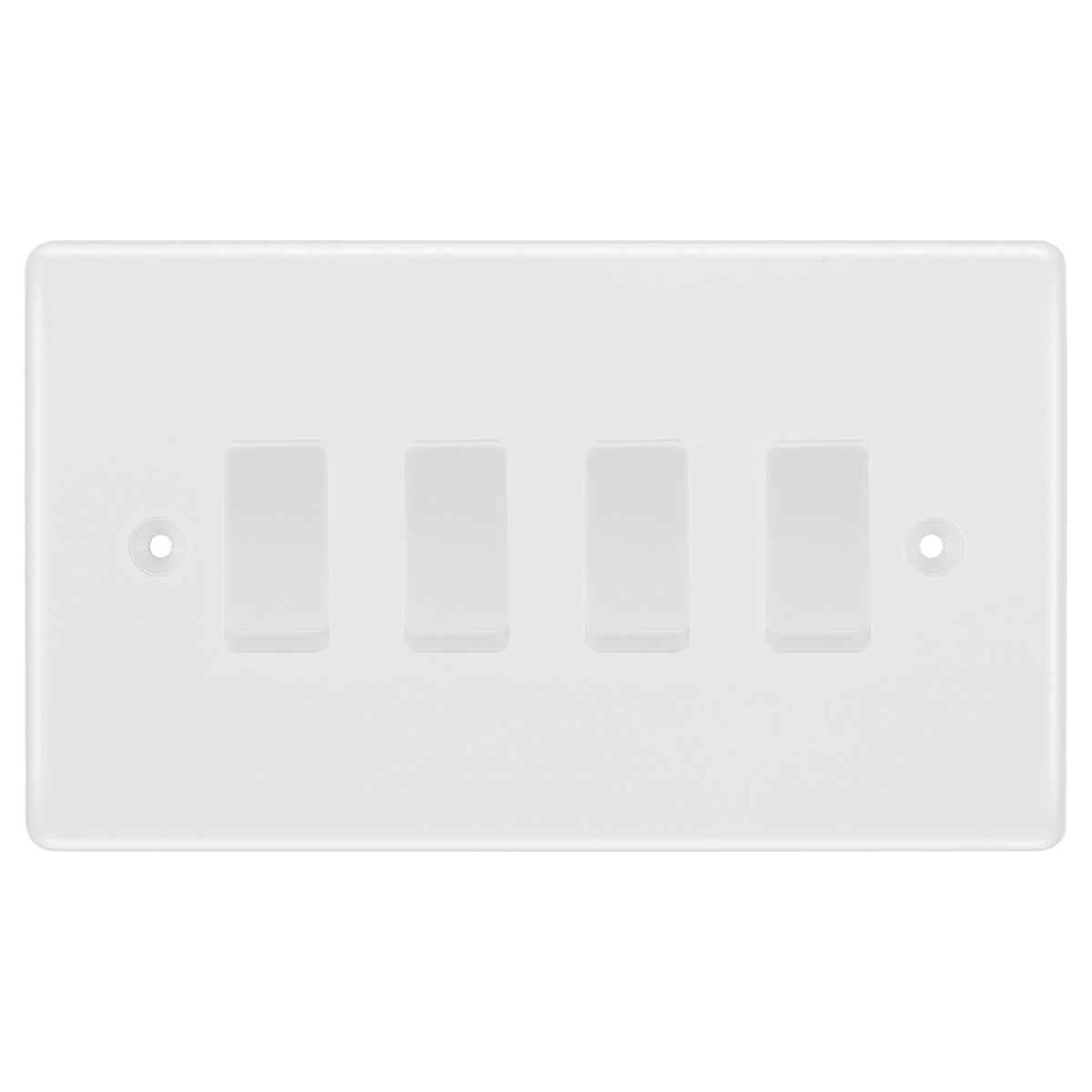BG White 4 Gang Light Switch 3x Intermediate 1x 2 Way Cus...– The ...