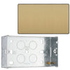 BG Evolve Satin Brass Double Blank Plate PCDSB95B with 35mm Steel Back Box