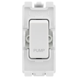 BG Nexus RRPUMPW White 20 Amp Double Pole Appliance Grid Switch Labelled Pump