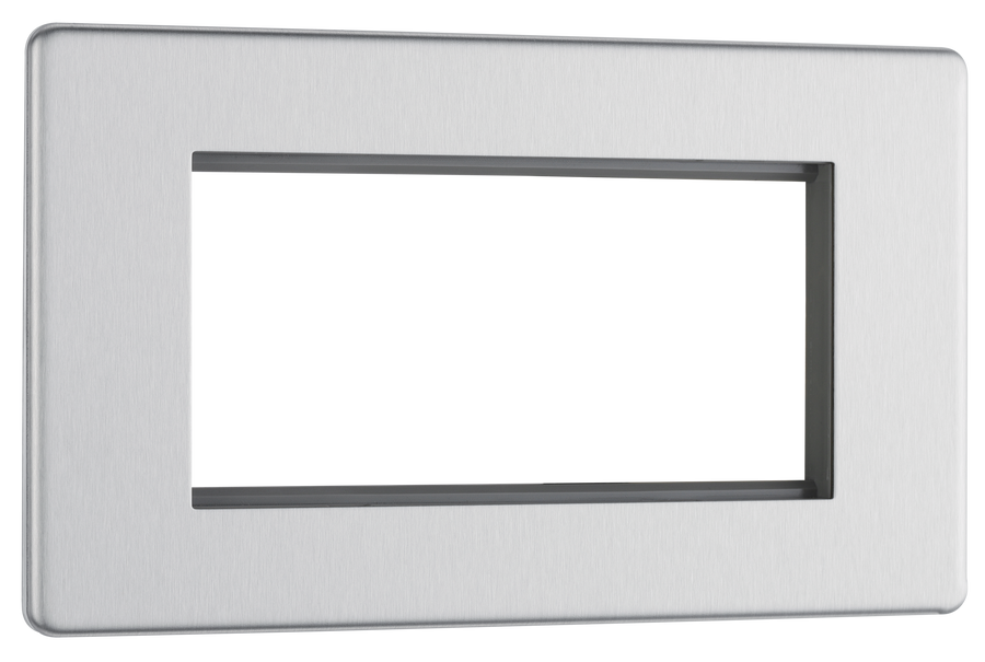 BG Electrical FBSEMR4 Euro Module Screwless Flat-Plate 4 Module ...
