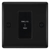 BG Nexus Metal Matt Black 20AX 2 Way Emergency Lighting Test Key Switch - Black Insert