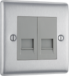 NBSBTM2 Front - This double master telephone socket from British General uses a screw terminal connection and should be used where your telephone line enters your property.