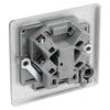 BG Nexus Brushed Steel 13A Unswitched Spur + Cable Outlet NBS55 with 35mm Steel Back Box