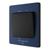 BG Evolve Matt Blue Fan Isolator Switch PCDDB15B with 35mm Steel Back Box