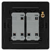 BG Evolve Matt Grey 2 Way Double Edge to Edge Rocker Switch PCDMG42EB with 25mm Steel Back Box