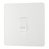 BG Evolve Pearlescent White 10AX 1 Way Press Switch PCDCL14W with 35mm Steel Back Box