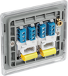 NBSBTM2 Back - This double master telephone socket from British General uses a screw terminal connection and should be used where your telephone line enters your property.